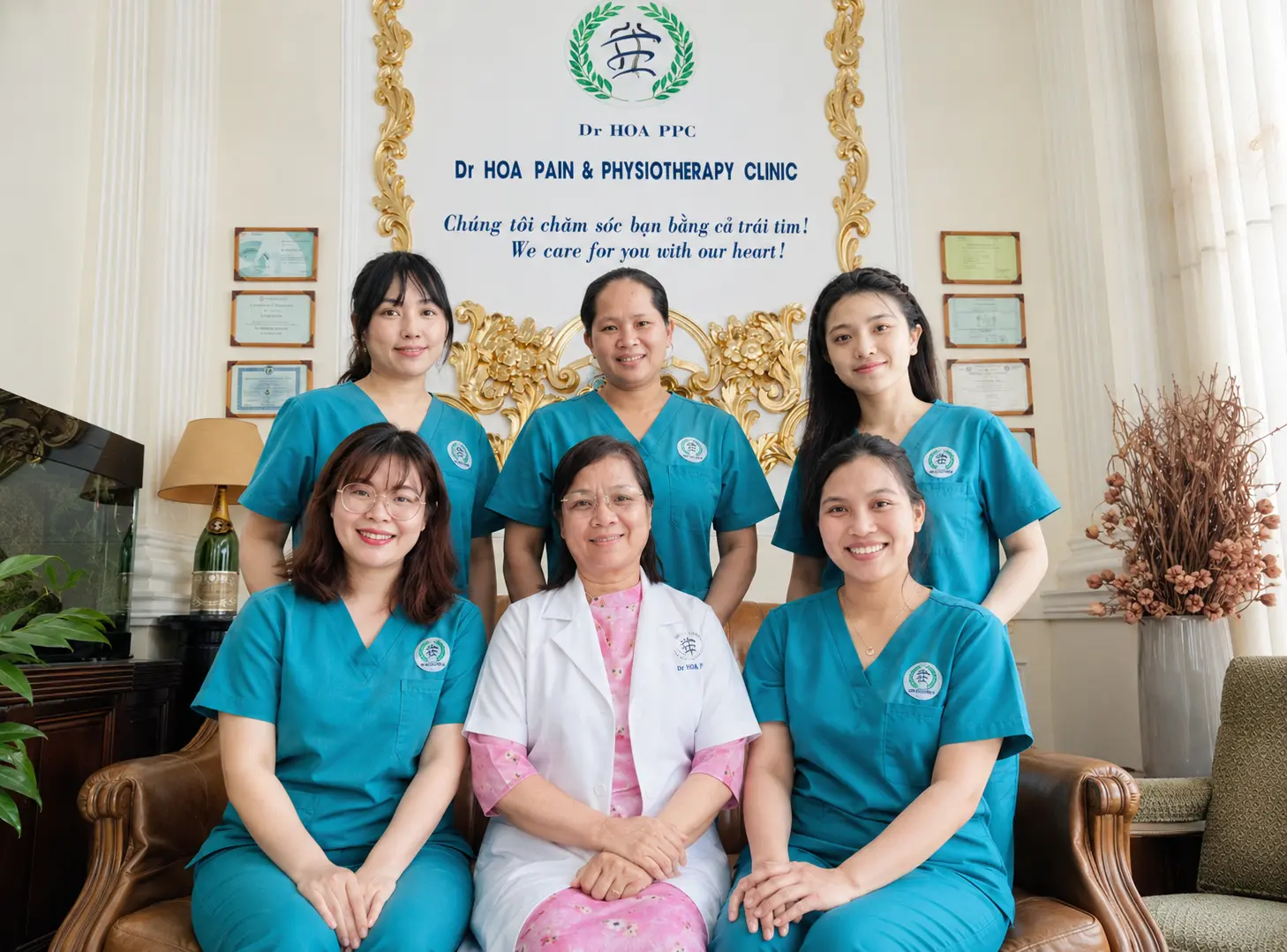 Dr Hoa with the clinical team at Dr Hoa Pain Clinic
